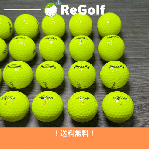 【中古】 ロストボール 本間ゴルフ ホンマ TW-X イエロー 2021年モデル 20球 Bランク ゴルフボール リゴルフ