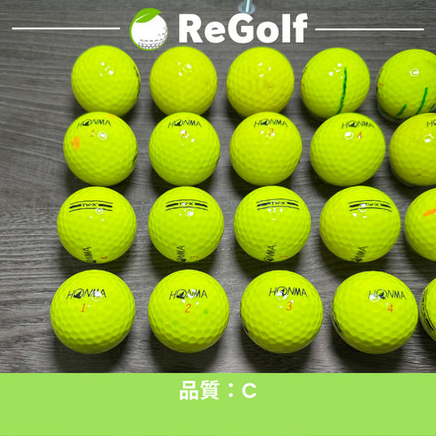 【中古】 ロストボール 本間ゴルフ ホンマ TW-X イエロー 2021年モデル 20球 Cランク ゴルフボール リゴルフ
