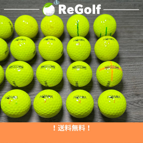 【中古】 ロストボール 本間ゴルフ ホンマ TW-X イエロー 2021年モデル 20球 Cランク ゴルフボール リゴルフ