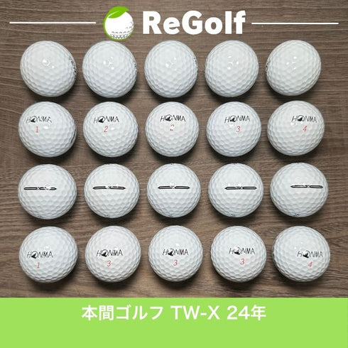 【中古】 ロストボール 本間ゴルフ ホンマ TW-X ホワイト 2024年モデル 20球 Aランク ゴルフボール リゴルフ