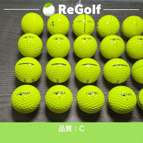 【中古】 ロストボール 本間ゴルフ ホンマ TW-X イエロー 2024年モデル 20球 Cランク ゴルフボール リゴルフ