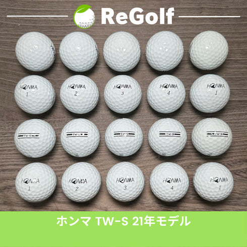 【中古】 ロストボール 本間ゴルフ ホンマ TW-S ホワイト 2021年モデル 20球 Aランク ゴルフボール リゴルフ