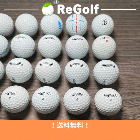 【中古】 ロストボール 本間ゴルフ ホンマ TW-S ホワイト 2021年モデル 20球 Cランク ゴルフボール リゴルフ