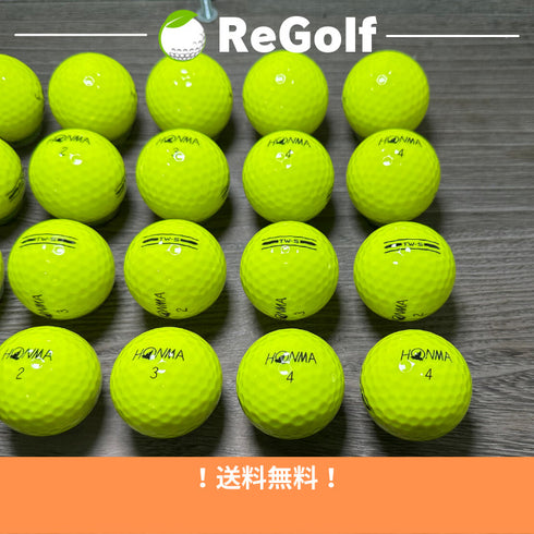 【中古】 ロストボール 本間ゴルフ ホンマ TW-S イエロー 2021年モデル 20球 Aランク ゴルフボール リゴルフ