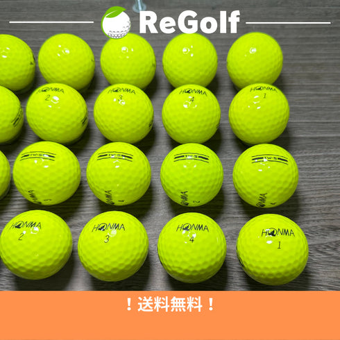 【中古】 ロストボール 本間ゴルフ ホンマ TW-S イエロー 2021年モデル 20球 Bランク ゴルフボール リゴルフ