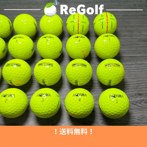 【中古】 ロストボール 本間ゴルフ ホンマ TW-S イエロー 2021年モデル 20球 Cランク ゴルフボール リゴルフ