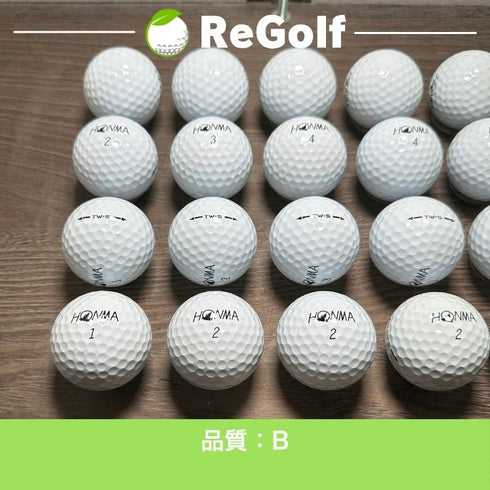 【中古】 ロストボール 本間ゴルフ ホンマ TW-S ホワイト 2019年モデル 20球 Bランク ゴルフボール リゴルフ