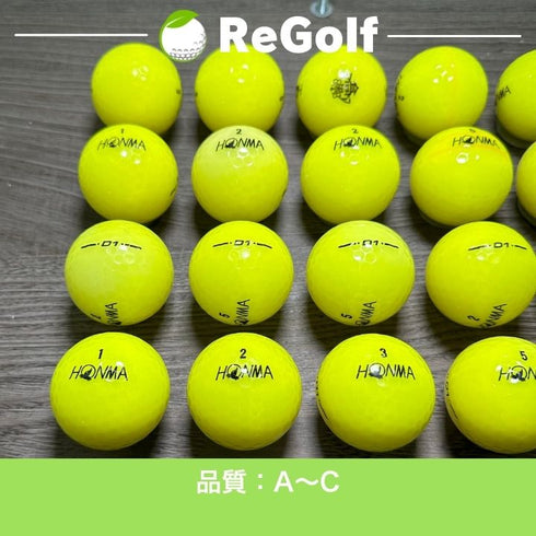 【中古】 ロストボール 本間ゴルフ ホンマ D1 イエロー 2018年モデル 20球 ACランク ゴルフボール リゴルフ