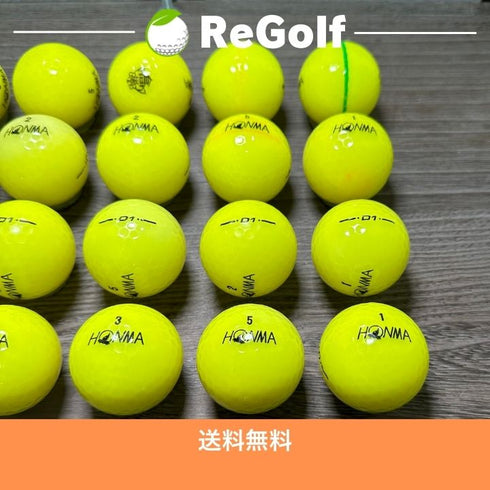 【中古】 ロストボール 本間ゴルフ ホンマ D1 イエロー 2018年モデル 20球 ACランク ゴルフボール リゴルフ