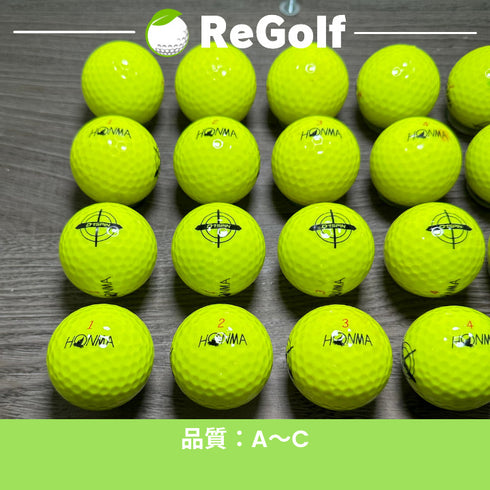 【中古】 ロストボール 本間ゴルフ ホンマ D1 スピン イエロー 2023年モデル 20球 ACランク ゴルフボール リゴルフ