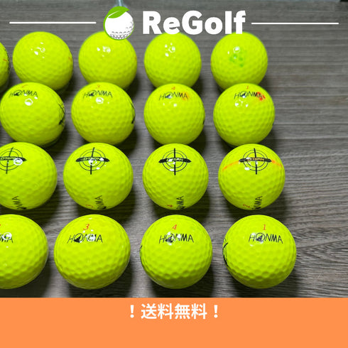 【中古】 ロストボール 本間ゴルフ ホンマ D1 スピン イエロー 2023年モデル 20球 ACランク ゴルフボール リゴルフ