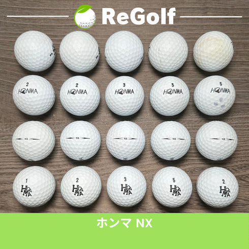 【中古】 ロストボール 本間ゴルフ ホンマ NX ホワイト 20球 ゴルフボール リゴルフ