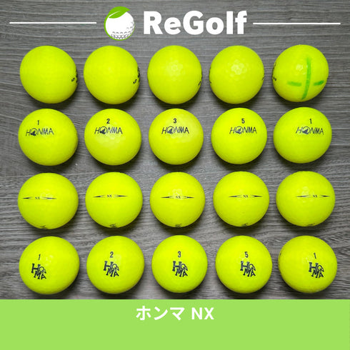【中古】 ロストボール 本間ゴルフ ホンマ NX イエロー 20球 ゴルフボール リゴルフ
