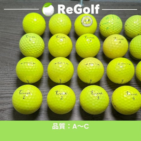 【中古】 ロストボール Trust Golf トラストゴルフ イエロー 銘柄混合 20球 ACランク ゴルフボール リゴルフ