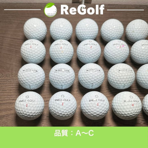 【中古】 ロストボール Snell Golf スネルゴルフ スネル プライム 4.0 ホワイト 20球 ACランク ゴルフボール リゴルフ