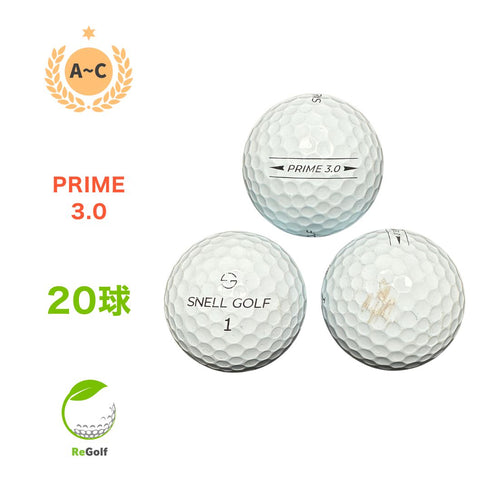 【中古】 ロストボール Snell Golf スネルゴルフ スネル プライム 3.0 ホワイト 20球 ACランク ゴルフボール リゴルフ