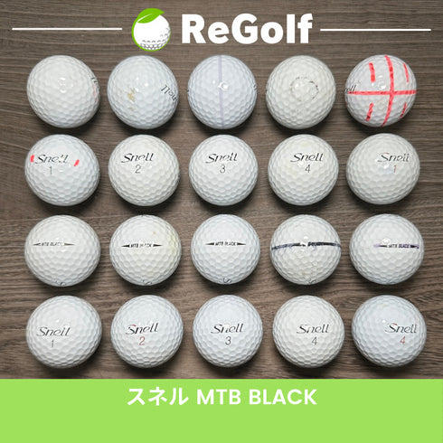 【中古】 ロストボール スネル MTB ブラック ホワイト 2019年モデル 20球 ACランク ゴルフボール リゴルフ