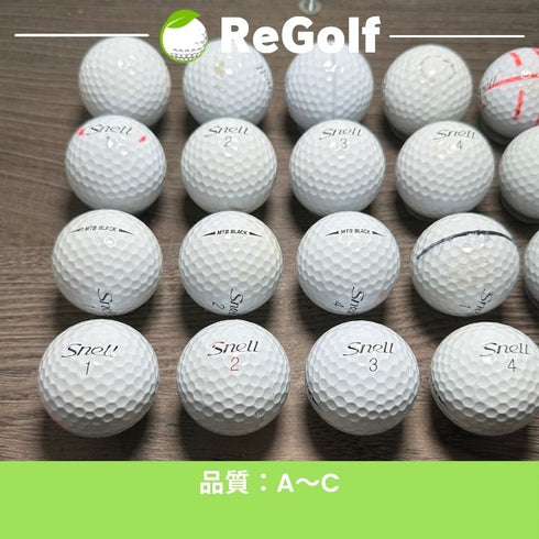 【中古】 ロストボール スネル MTB ブラック ホワイト 2019年モデル 20球 ACランク ゴルフボール リゴルフ