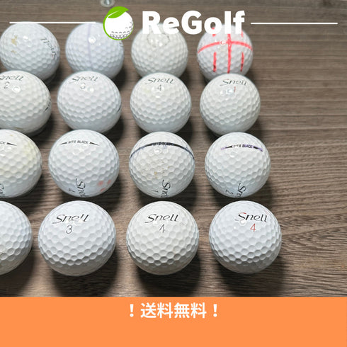 【中古】 ロストボール スネル MTB ブラック ホワイト 2019年モデル 20球 ACランク ゴルフボール リゴルフ