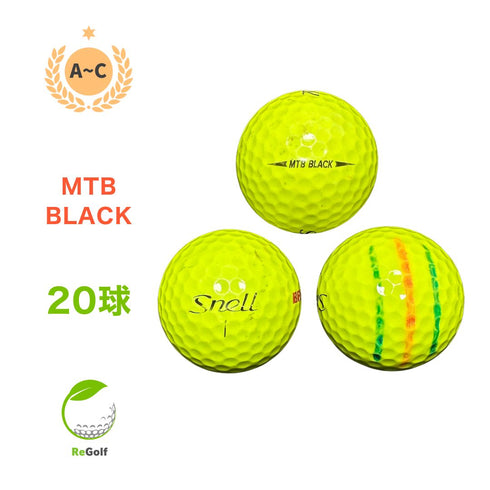 【中古】 ロストボール スネル MTB ブラック イエロー 2019年モデル 20球 ACランク ゴルフボール リゴルフ