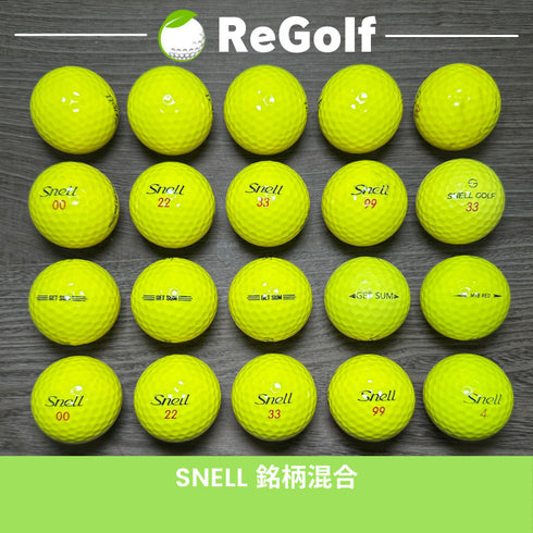 【中古】 ロストボール スネル イエロー 銘柄混合 MTB GETSUM 20球 ACランク ゴルフボール リゴルフ