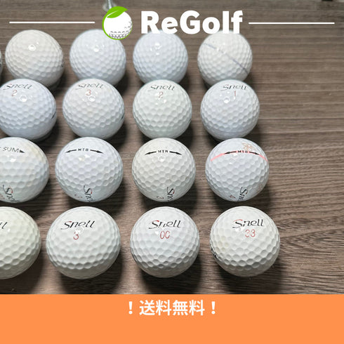 【中古】 ロストボール スネルゴルフ ホワイト 銘柄混合 MTB GET SUM 20球 ACランク ゴルフボール リゴルフ