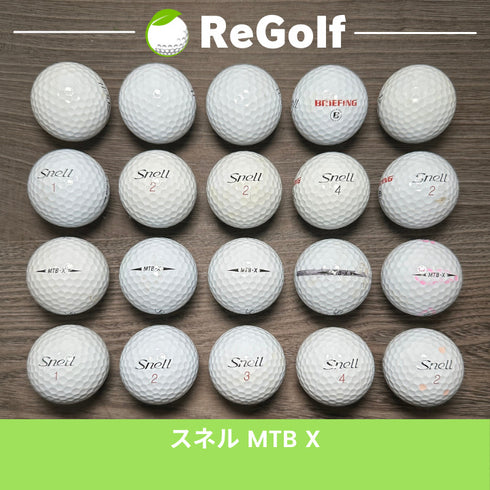 【中古】 ロストボール スネル MTB X ホワイト 2019年モデル 20球 ACランク ゴルフボール リゴルフ