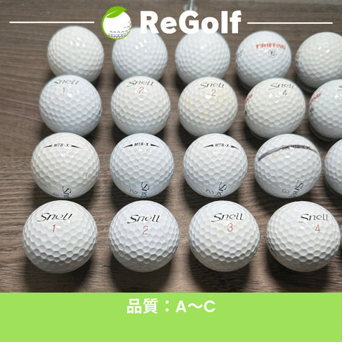 【中古】 ロストボール スネル MTB X ホワイト 2019年モデル 20球 ACランク ゴルフボール リゴルフ