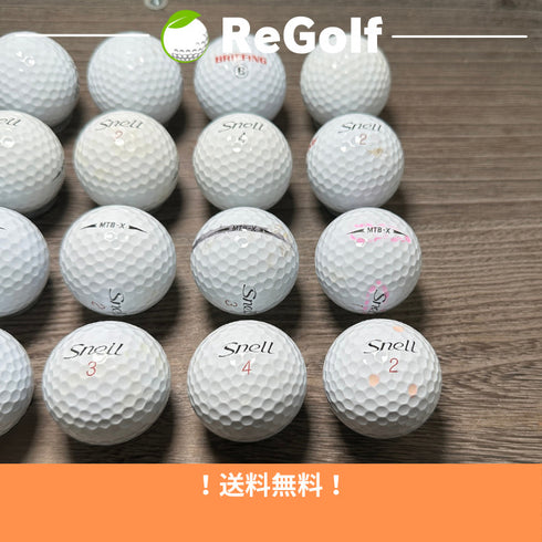 【中古】 ロストボール スネル MTB X ホワイト 2019年モデル 20球 ACランク ゴルフボール リゴルフ