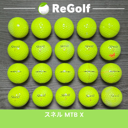 【中古】 ロストボール スネル MTB X イエロー 2019年モデル 20球 ACランク ゴルフボール リゴルフ