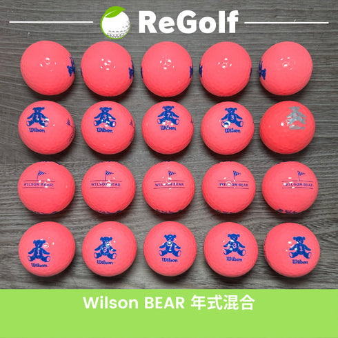 【中古】 ロストボール キャスコ ウィルソン ベアー ピンク 20球 Aランク ゴルフボール リゴルフ