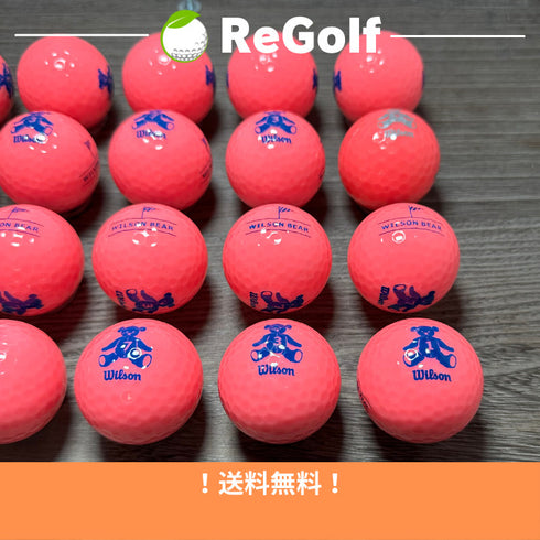 【中古】 ロストボール キャスコ ウィルソン ベアー ピンク 20球 Aランク ゴルフボール リゴルフ