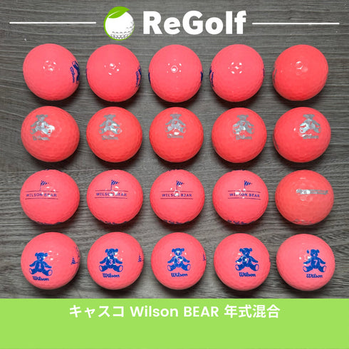 【中古】 ロストボール キャスコ ウィルソン ベアー ピンク 年式混合 20球 Bランク ゴルフボール リゴルフ