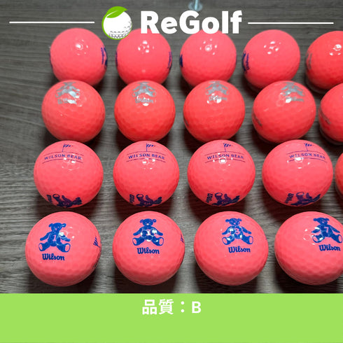 【中古】 ロストボール キャスコ ウィルソン ベアー ピンク 年式混合 20球 Bランク ゴルフボール リゴルフ