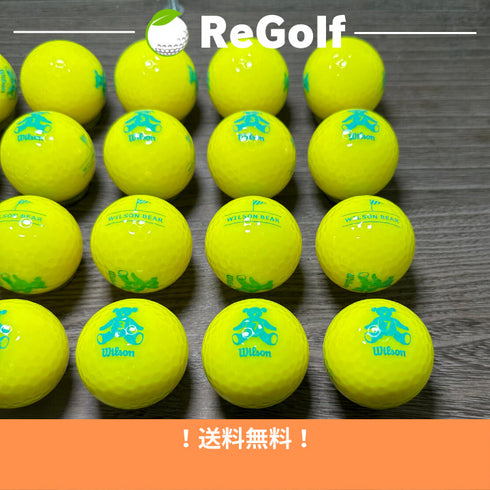 【中古】 ロストボール キャスコ ウィルソン ベアー イエロー 20球 Aランク ゴルフボール リゴルフ