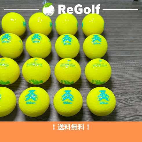 【中古】 ロストボール キャスコ ウィルソン ベアー イエロー 20球 Bランク ゴルフボール リゴルフ