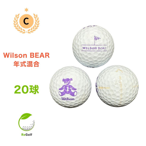 【中古】 ロストボール キャスコ ウィルソン ベアー ホワイト 年式混合 20球 Cランク ゴルフボール リゴルフ