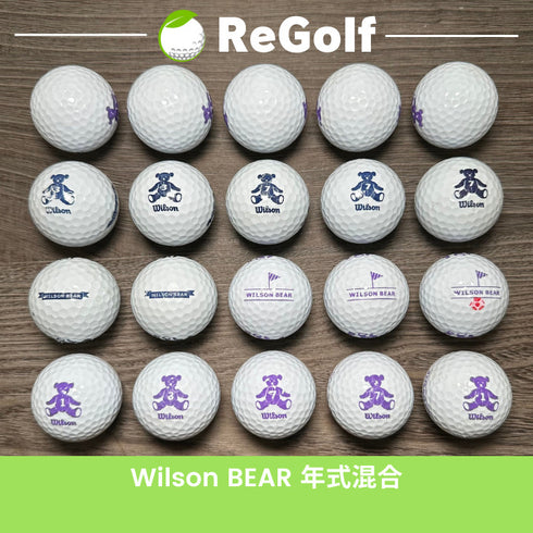 【中古】 ロストボール キャスコ ウィルソン ベアー ホワイト 年式混合 20球 Cランク ゴルフボール リゴルフ