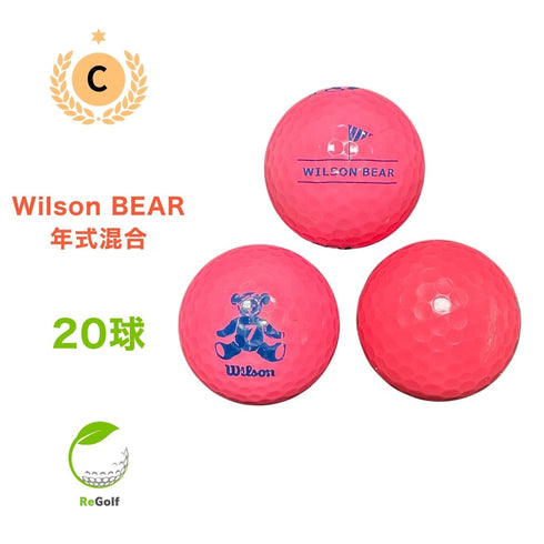 【中古】 ロストボール キャスコ ウィルソン ベアー ピンク 年式混合 20球 Cランク ゴルフボール リゴルフ