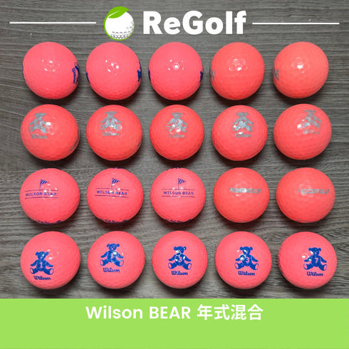 【中古】 ロストボール キャスコ ウィルソン ベアー ピンク 年式混合 20球 Cランク ゴルフボール リゴルフ
