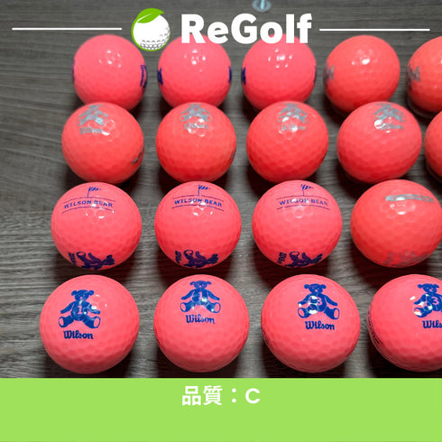 【中古】 ロストボール キャスコ ウィルソン ベアー ピンク 年式混合 20球 Cランク ゴルフボール リゴルフ