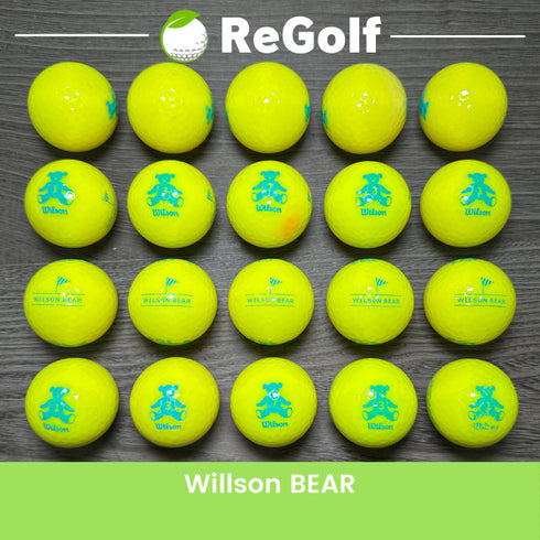 【中古】 ロストボール キャスコ ウィルソン ベアー イエロー 年式混合 20球 Cランク ゴルフボール リゴルフ