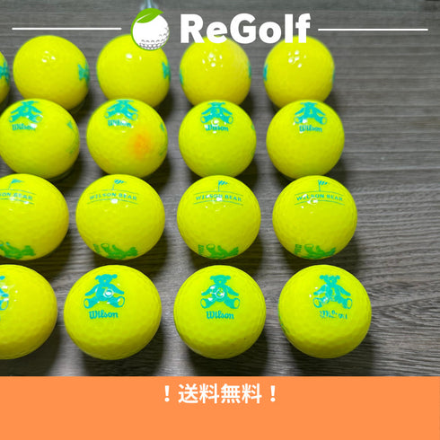 【中古】 ロストボール キャスコ ウィルソン ベアー イエロー 年式混合 20球 Cランク ゴルフボール リゴルフ