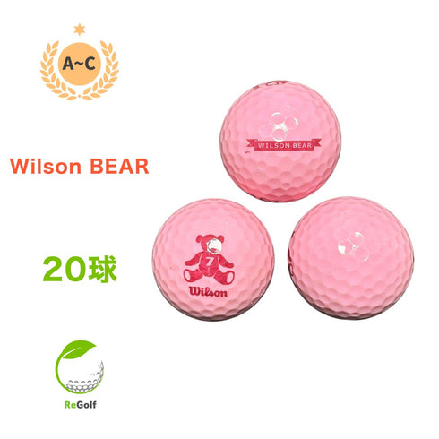 【中古】 ロストボール キャスコ ウィルソン ベアー パステル ピンク 年式混合 20球 ACランク ゴルフボール リゴルフ