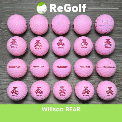 【中古】 ロストボール キャスコ ウィルソン ベアー パステル ピンク 年式混合 20球 ACランク ゴルフボール リゴルフ