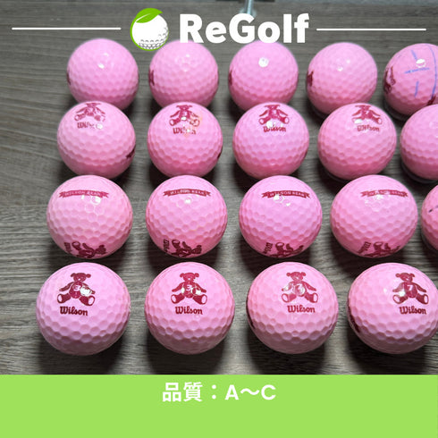 【中古】 ロストボール キャスコ ウィルソン ベアー パステル ピンク 年式混合 20球 ACランク ゴルフボール リゴルフ