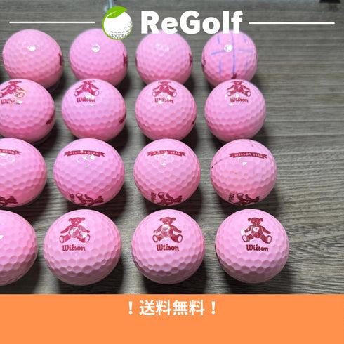 【中古】 ロストボール キャスコ ウィルソン ベアー パステル ピンク 年式混合 20球 ACランク ゴルフボール リゴルフ
