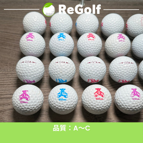 【中古】 ロストボール キャスコ ウィルソン クレア ホワイト 年式混合 20球 ACランク ゴルフボール リゴルフ