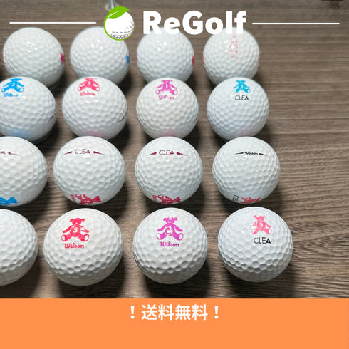 【中古】 ロストボール キャスコ ウィルソン クレア ホワイト 年式混合 20球 ACランク ゴルフボール リゴルフ