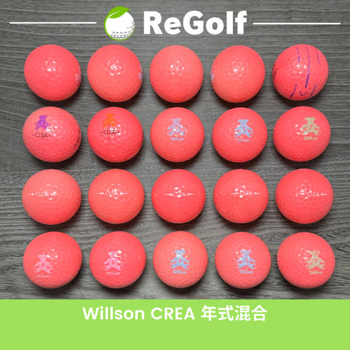 【中古】 ロストボール キャスコ ウィルソン クレア ピンク 年式混合 20球 Cランク ゴルフボール リゴルフ